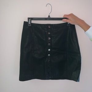 Free people leather skirt